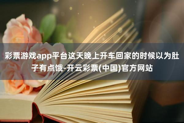 彩票游戏app平台这天晚上开车回家的时候以为肚子有点饿-开云彩票(中国)官方网站